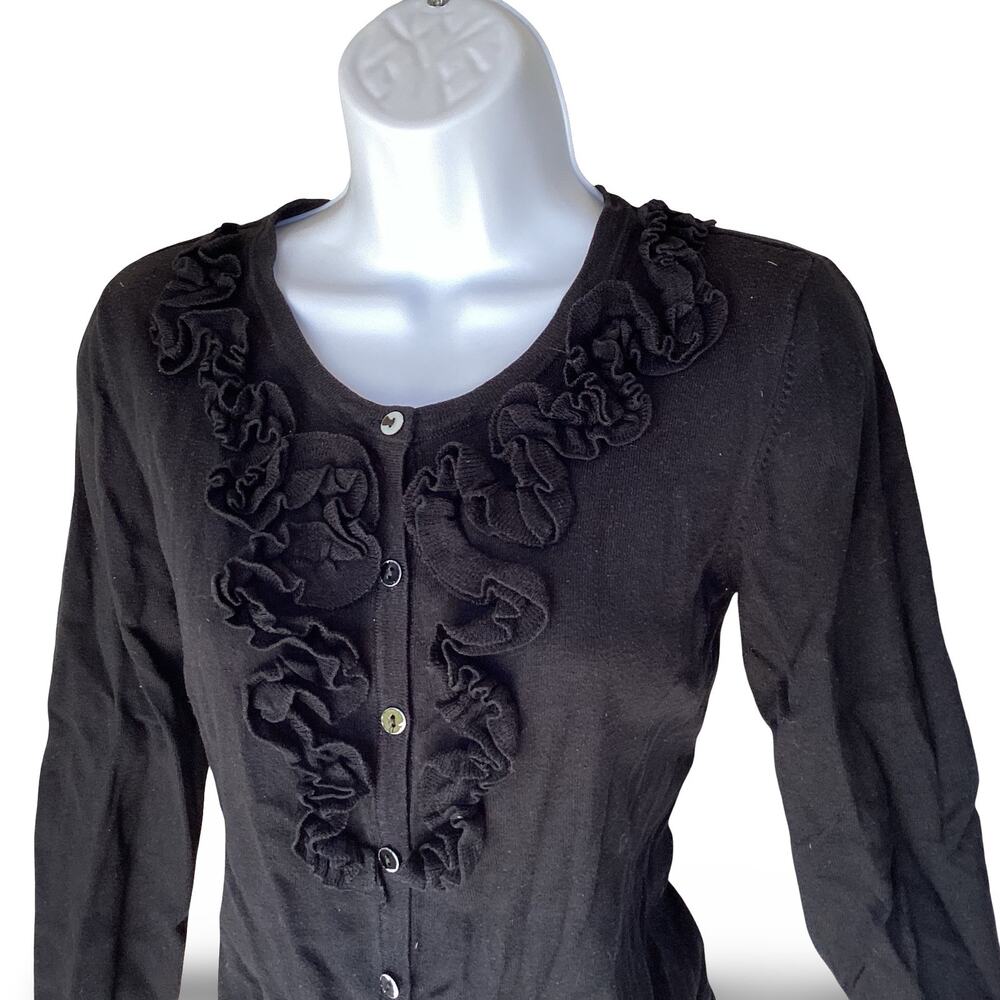 Tracy M Ruffle Front Cardigan - Picture 2 of 9